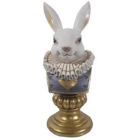 Trukado Decorative Statue Rabbit with Pleated Collar Bust 29cm