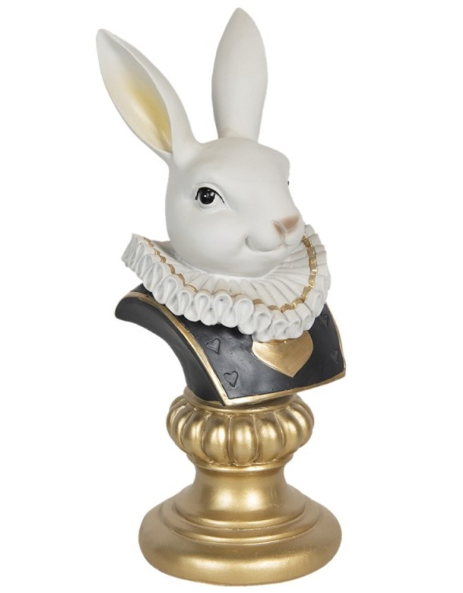Trukado Giftware Figurines Collectables - Decorative Fantasy Statue Rabbit with Pleated Collar Bust 29cm
