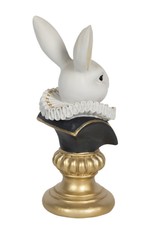 Trukado Giftware Figurines Collectables - Decorative Fantasy Statue Rabbit with Pleated Collar Bust 29cm