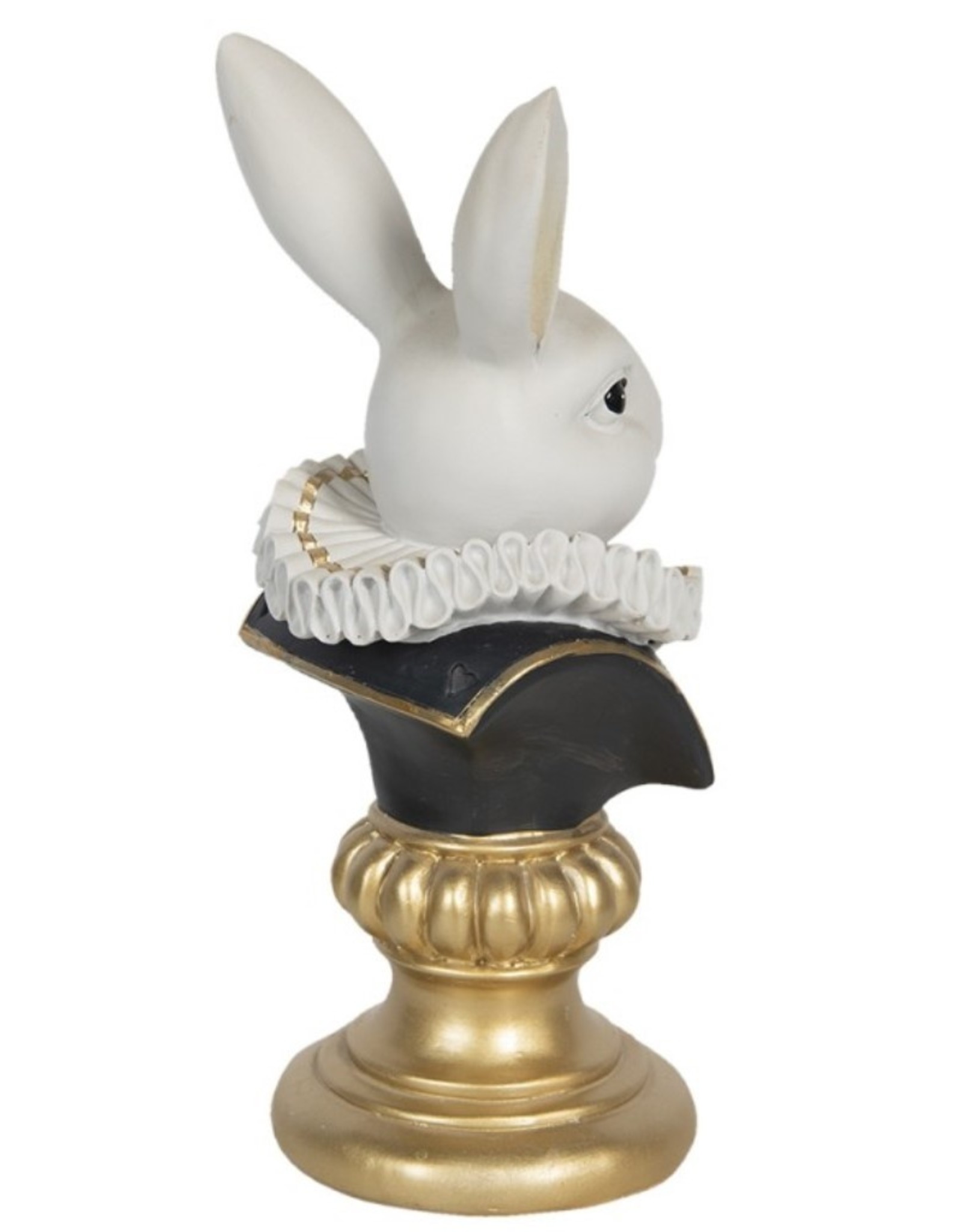 Trukado Giftware Figurines Collectables - Decorative Fantasy Statue Rabbit with Pleated Collar Bust 29cm