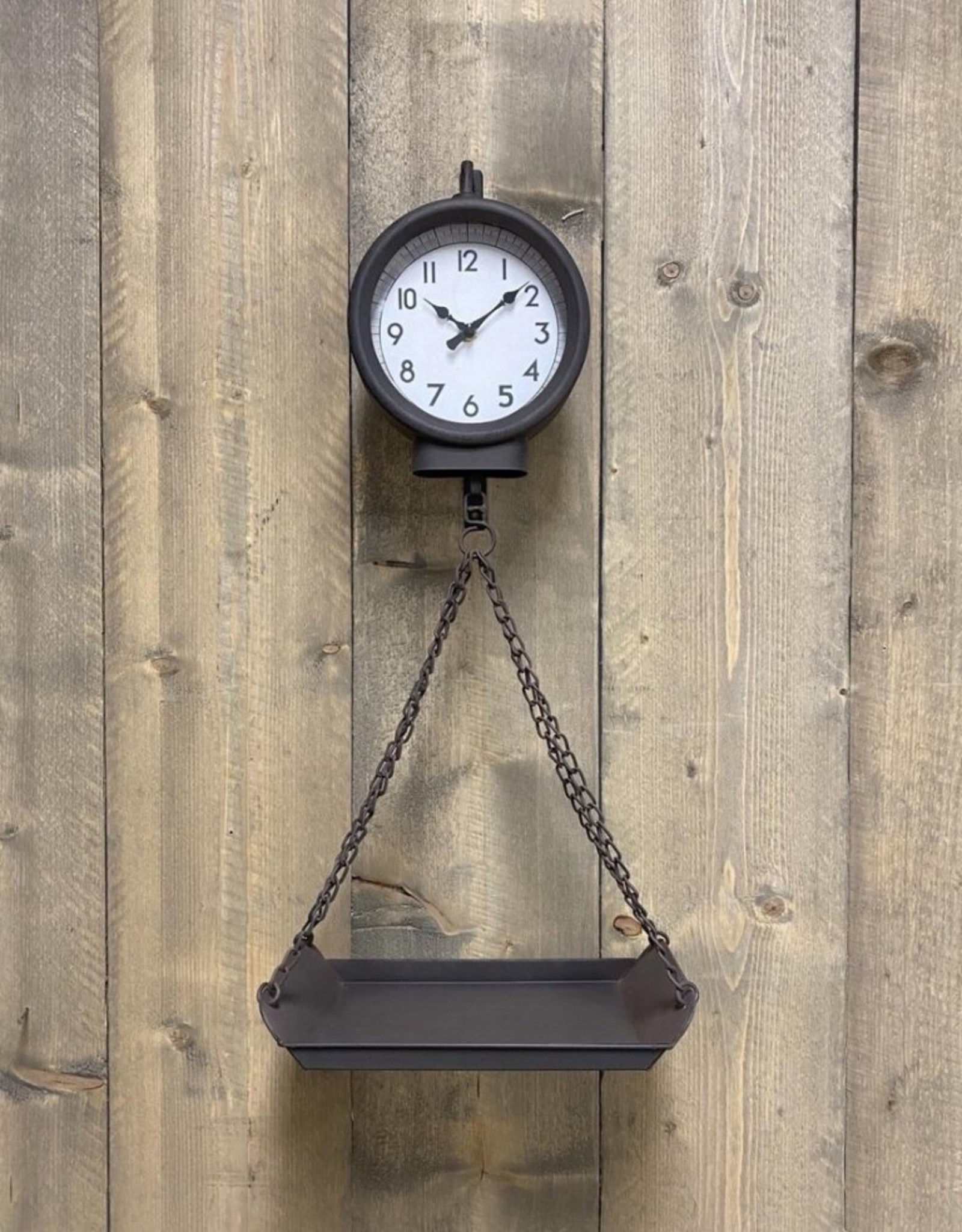 Trukado Miscellaneous - Wall Clock " Scale" Rusty Metal Industrial Look