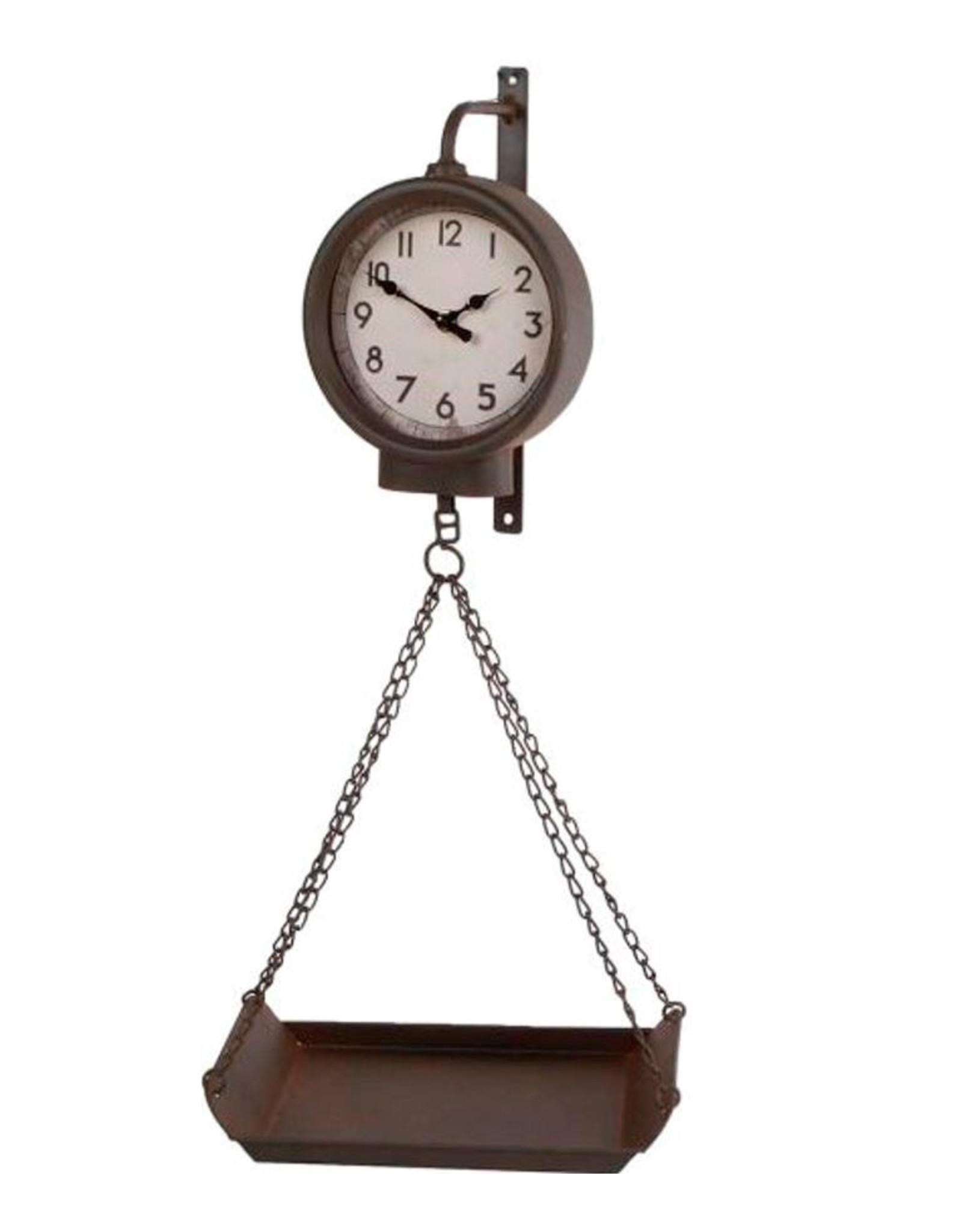 Trukado Miscellaneous - Wall Clock " Scale" Rusty Metal Industrial Look