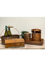 Trukado Miscellaneous - Wine crate made of Recycled Old Brass Look Metal