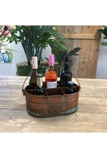 Trukado Miscellaneous - Wine crate made of Recycled Old Brass Look Metal