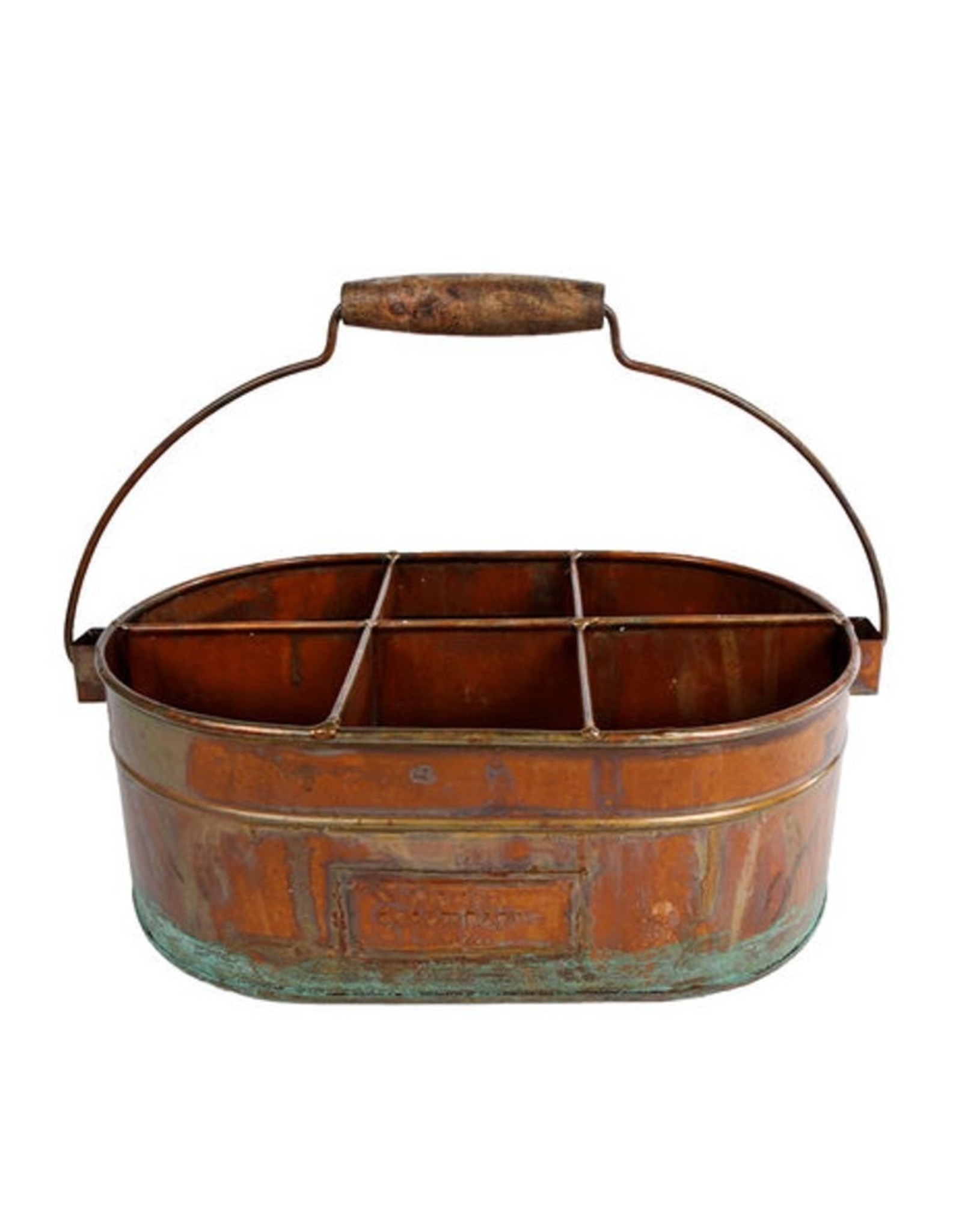 Trukado Miscellaneous - Wine crate made of Recycled Old Brass Look Metal