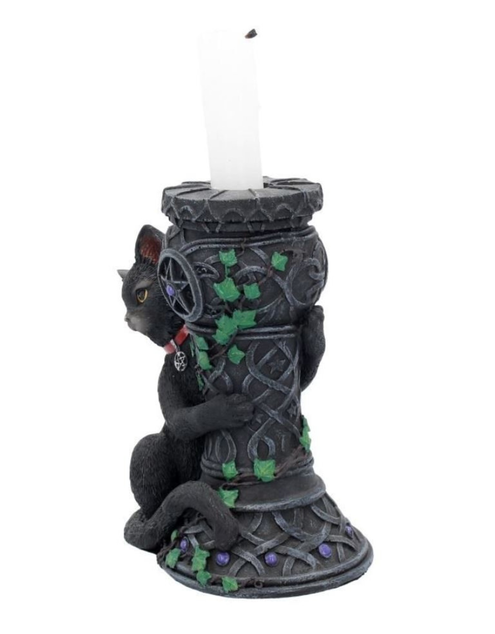 NemesisNow Giftware Figurines Collectables - Midnight Cat Candle Holder 15cm