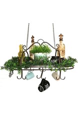 Trukado Miscellaneous - Iron Pot and Pan Rack Herbs Rack Large