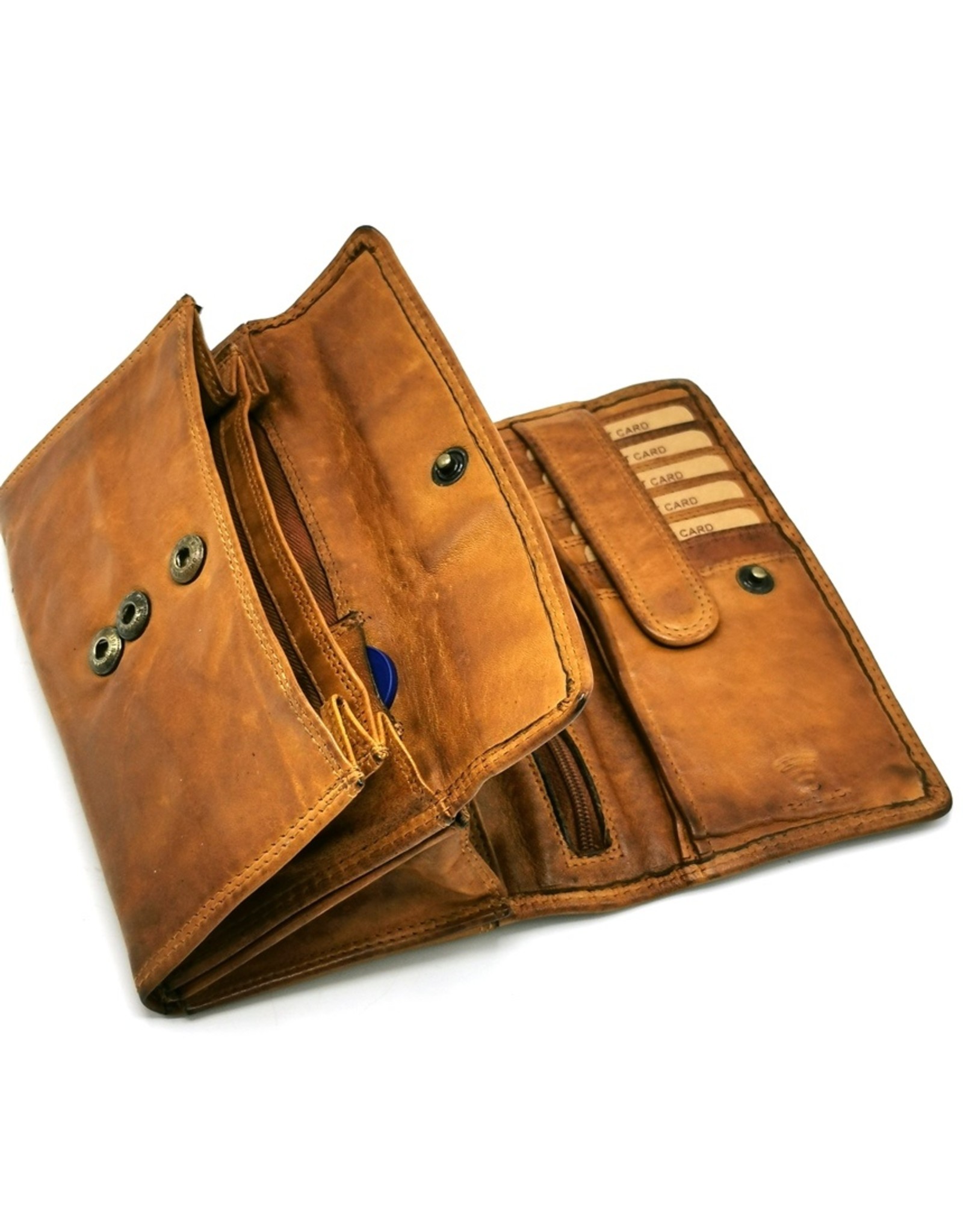 HillBurry Leather Wallets - Hillburry Wallet Washed Leather Large