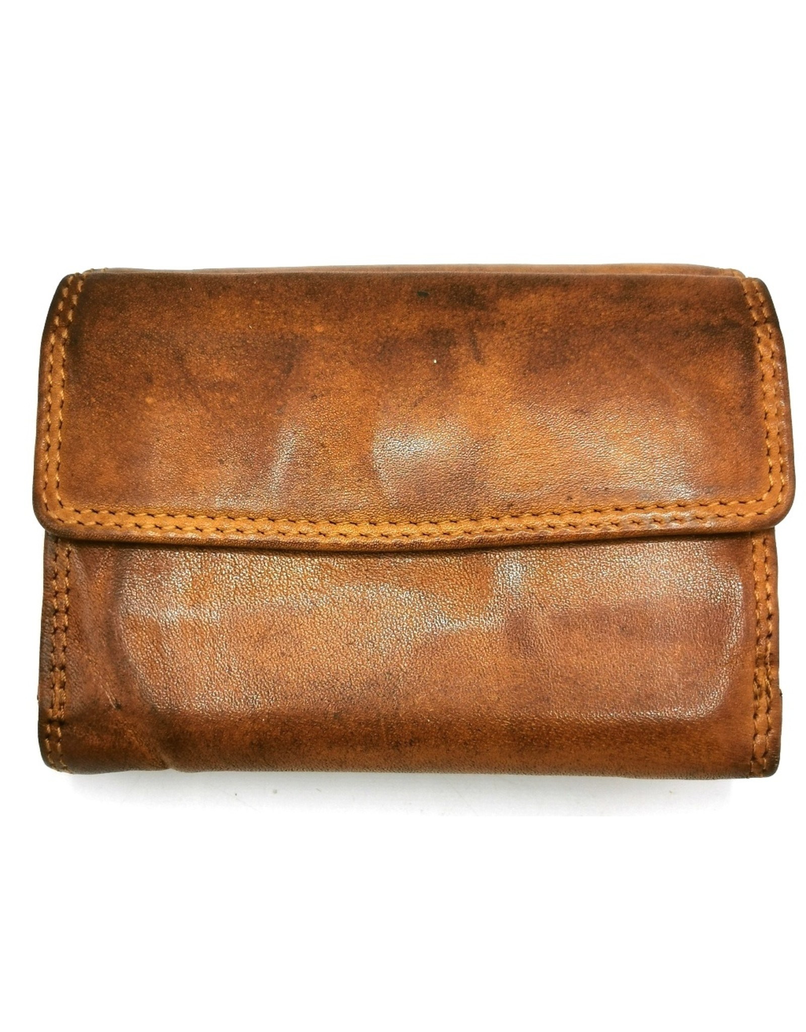 HillBurry Leren Portemonnees - Hillburry Portemonnee Gewassen Leer Medium