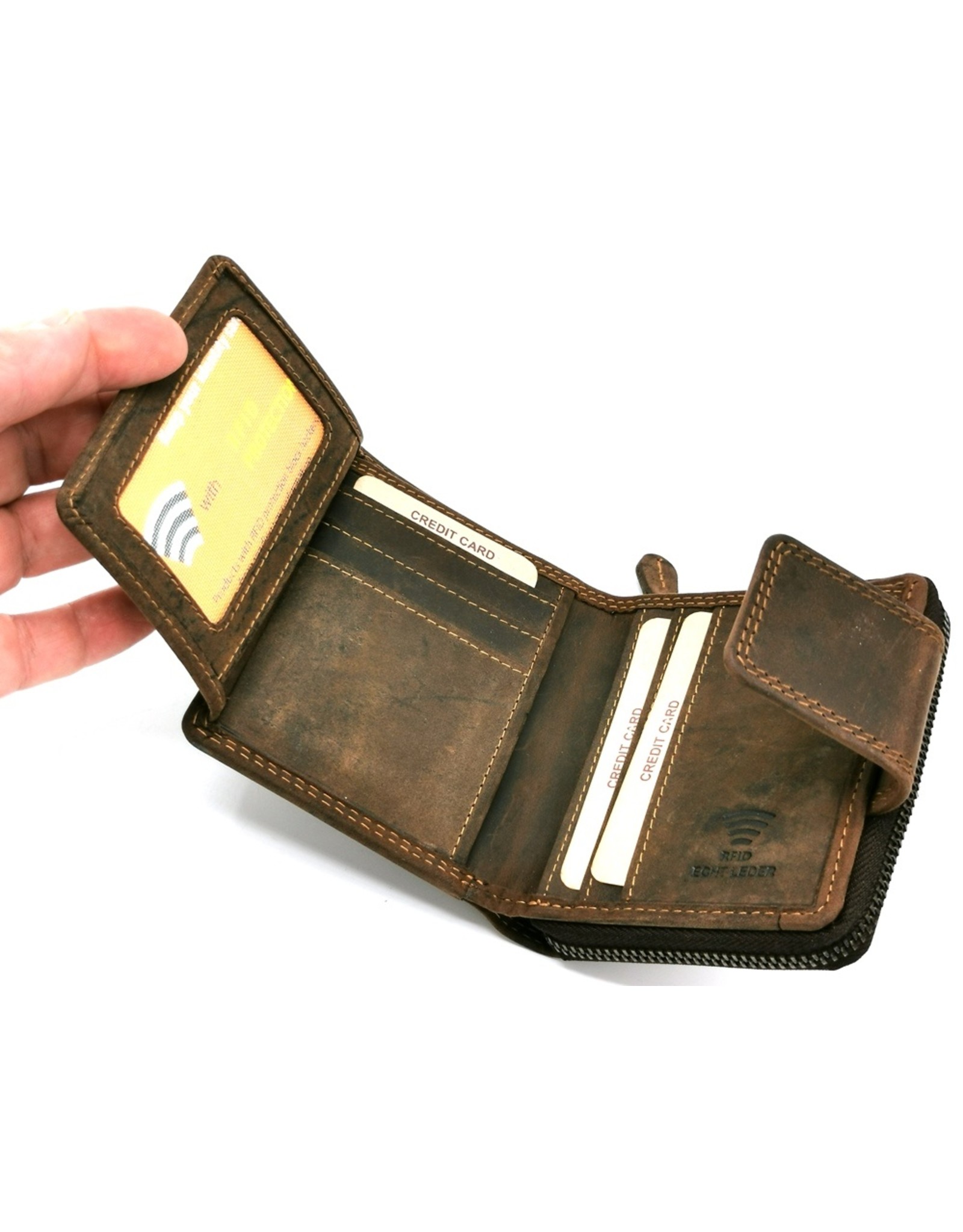 HillBurry Leather Wallets - HillBurry Leather Wallet Unisex Brown