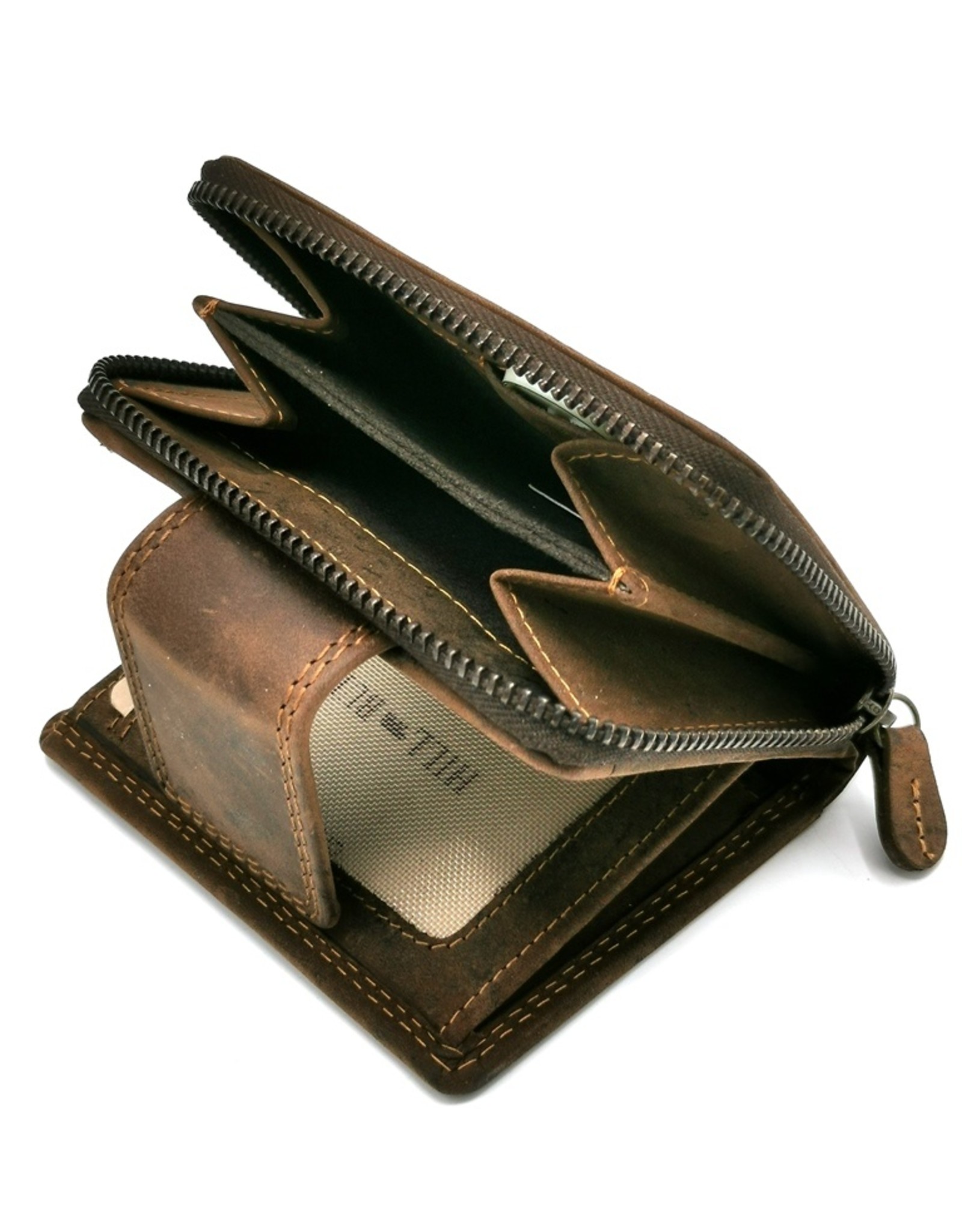 HillBurry Leather Wallets - HillBurry Leather Wallet Unisex Brown