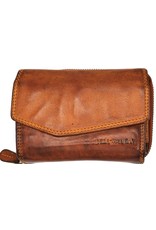 HillBurry Leather Wallets - Hillburry Wallet with Cover Washed Leather Cognac