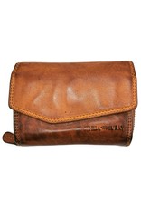 HillBurry Leather Wallets - Hillburry Wallet with Cover Washed Leather Cognac