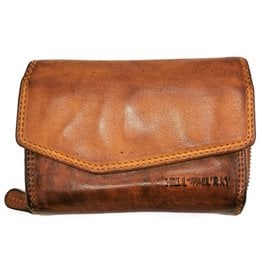HillBurry Hillburry Wallet with Cover Washed Leather Cognac