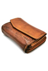 HillBurry Leather Wallets - Hillburry Wallet with Cover Washed Leather Cognac