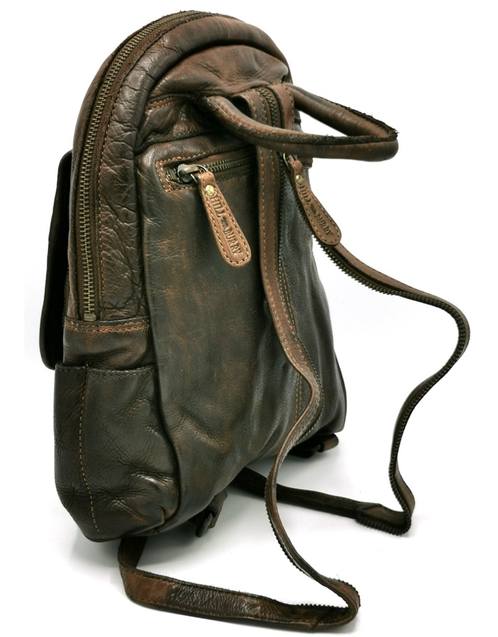 HillBurry Leather bags -  HillBurry backpack Washed Buffalo leather brown
