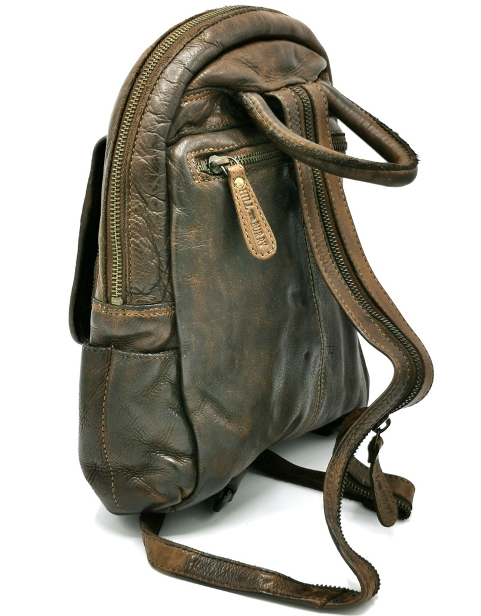 HillBurry Leather bags -  HillBurry backpack Washed Buffalo leather brown