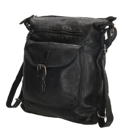 Hide & Stitches Hide & Stitches Paint Rock Backpack-Shoulder bag black