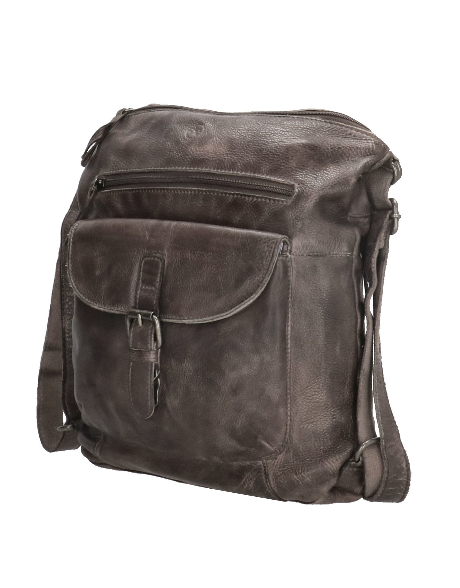 Hide & Stitches Leather backpacks Leather shoppers - Hide & Stitches Paint Rock Backpack - Shoulder bag taupe