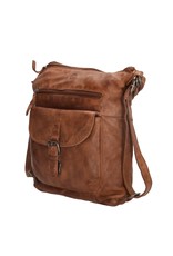 Hide & Stitches Leren rugzakken Leren shoppers - Hide & Stitches Paint Rock Rugzak-Schoudertas cognac