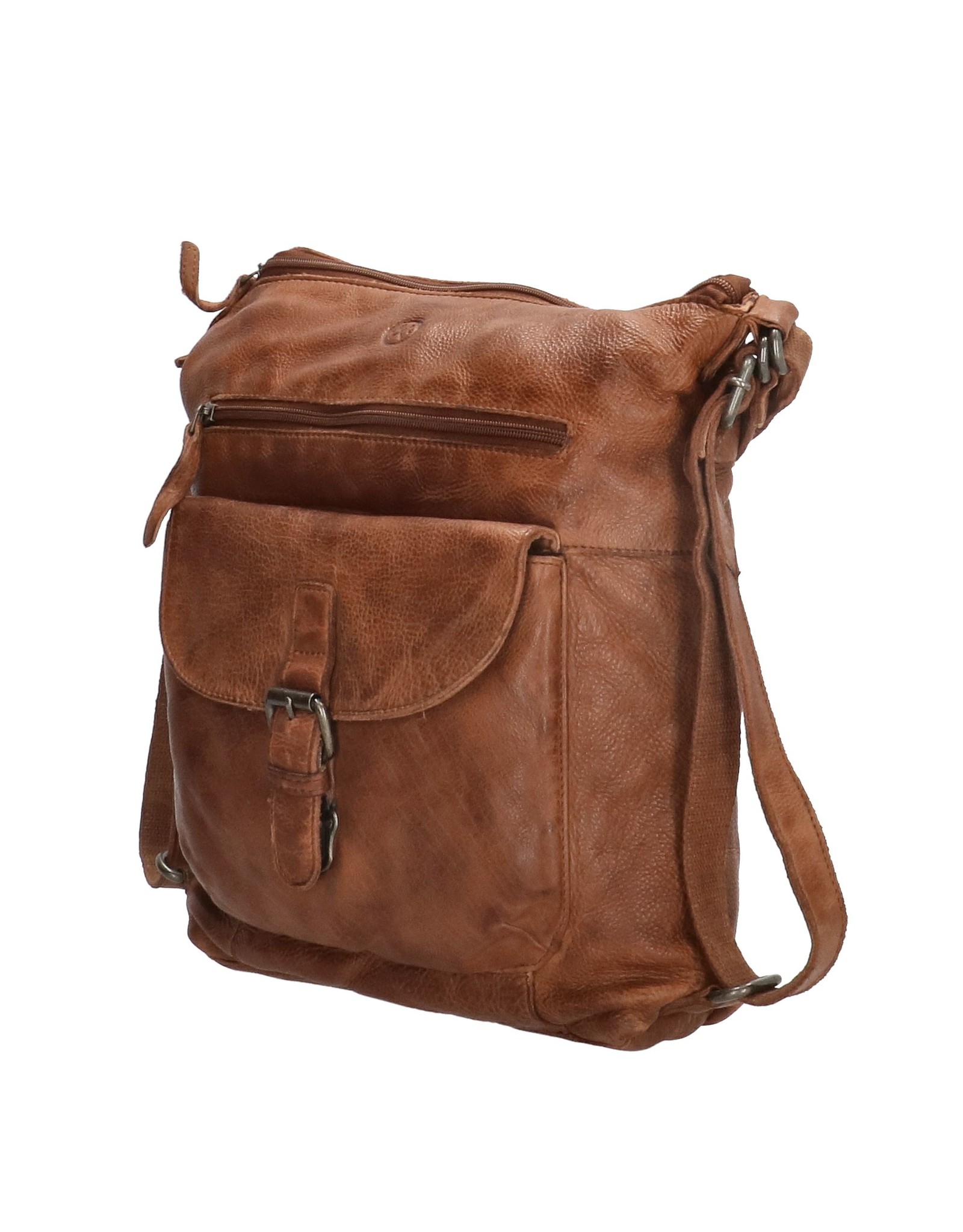 Hide & Stitches Leather backpacks Leather shoppers - Hide & Stitches Paint Rock Backpack-Shoulder bag cognac