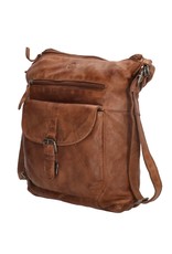 Hide & Stitches Leren rugzakken Leren shoppers - Hide & Stitches Paint Rock Rugzak-Schoudertas cognac