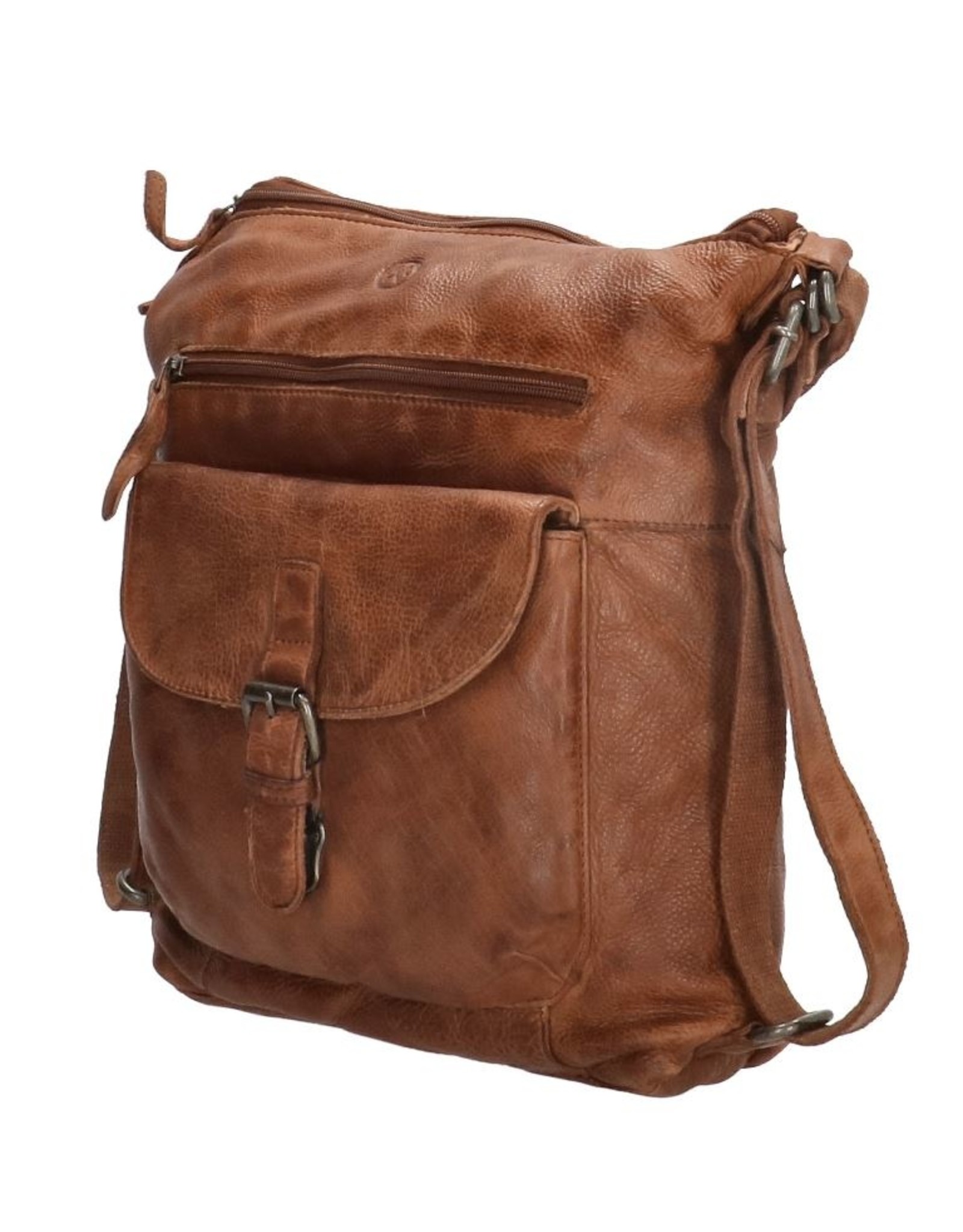 Hide & Stitches Leather backpacks Leather shoppers - Hide & Stitches Paint Rock Backpack-Shoulder bag cognac