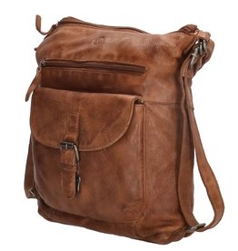 Hide & Stitches Hide & Stitches Paint Rock Backpack-Shoulder bag cognac