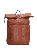 Hide & Stitches Leather backpacks  and leather shoppers - Hide & Stitches Rolltop Backpack 15,6" - 17,3" dark cognac