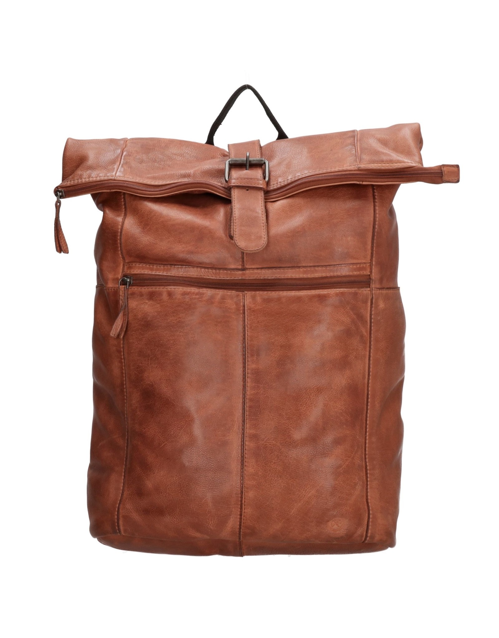 Hide & Stitches Leather backpacks  and leather shoppers - Hide & Stitches Rolltop Backpack 15,6" - 17,3" dark cognac