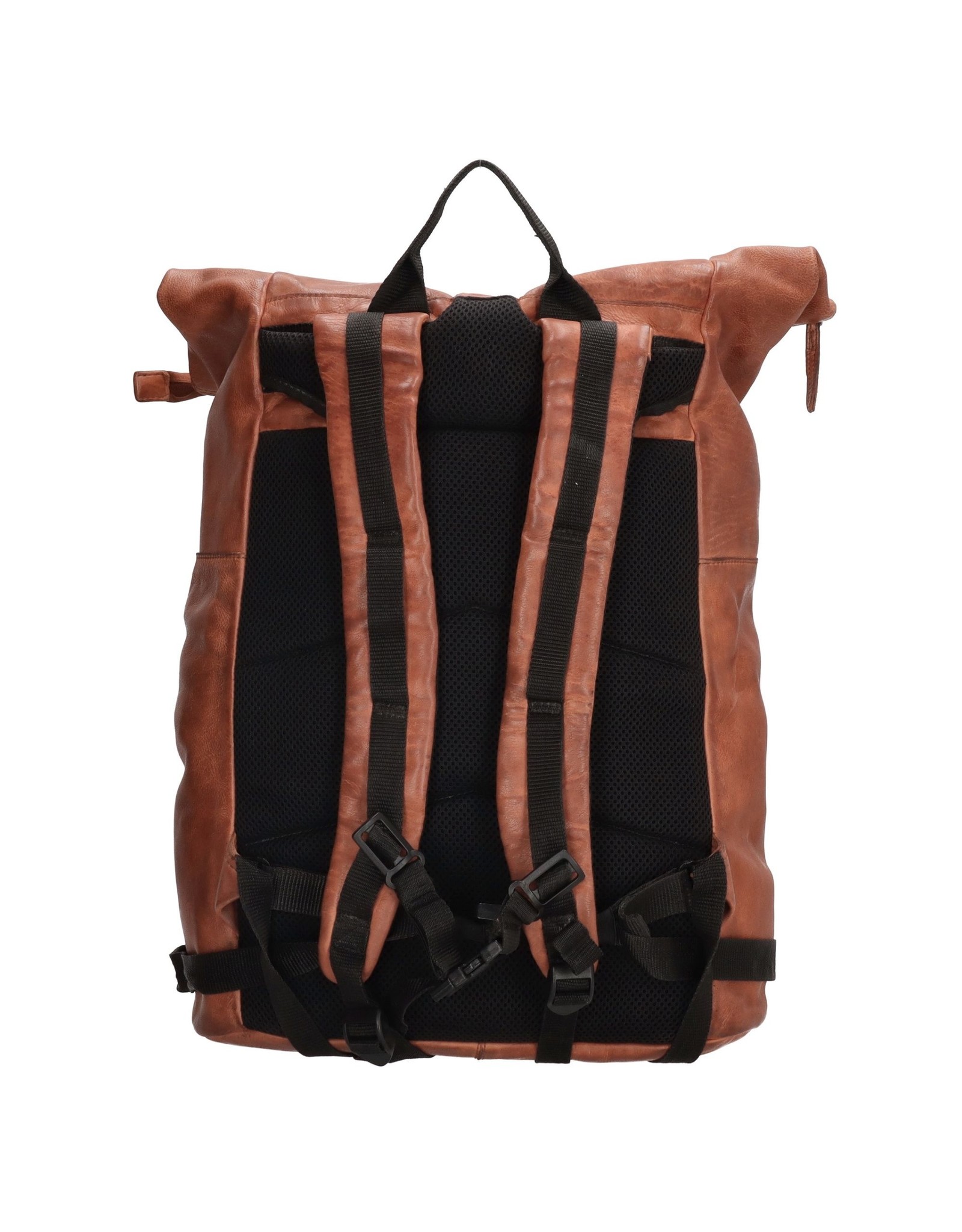 Hide & Stitches Leather backpacks  and leather shoppers - Hide & Stitches Rolltop Backpack 15,6" - 17,3" dark cognac