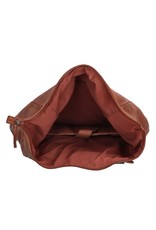 Hide & Stitches Leren rugzakken Leren shoppers - Hide & Stitches Rolltop Rugzak 15,6" - 17,3" donkercognac