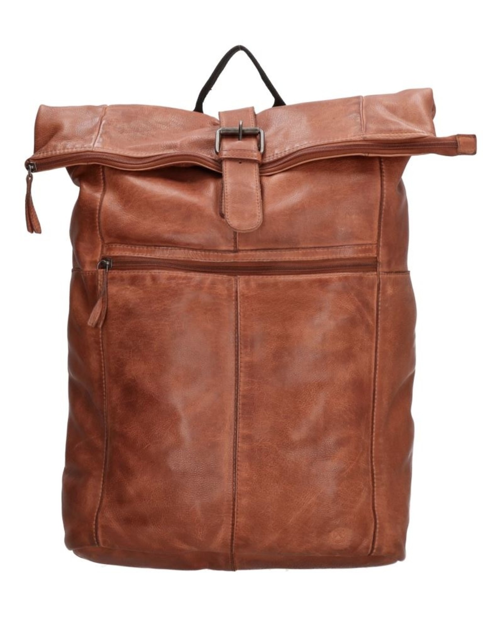 Hide & Stitches Leather backpacks  and leather shoppers - Hide & Stitches Rolltop Backpack 15,6" - 17,3" dark cognac