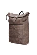 Hide & Stitches Leren rugzakken Leren shoppers - Hide & Stitches Rolltop Rugzak 15,6" - 17,3" taupe