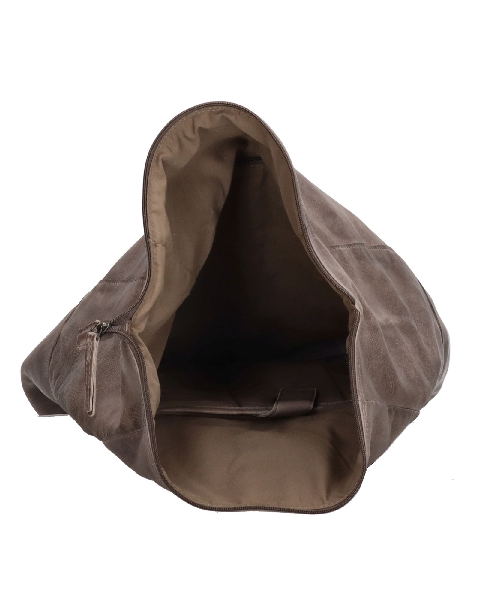 Hide & Stitches Leren rugzakken Leren shoppers - Hide & Stitches Rolltop Rugzak 15,6" - 17,3" taupe