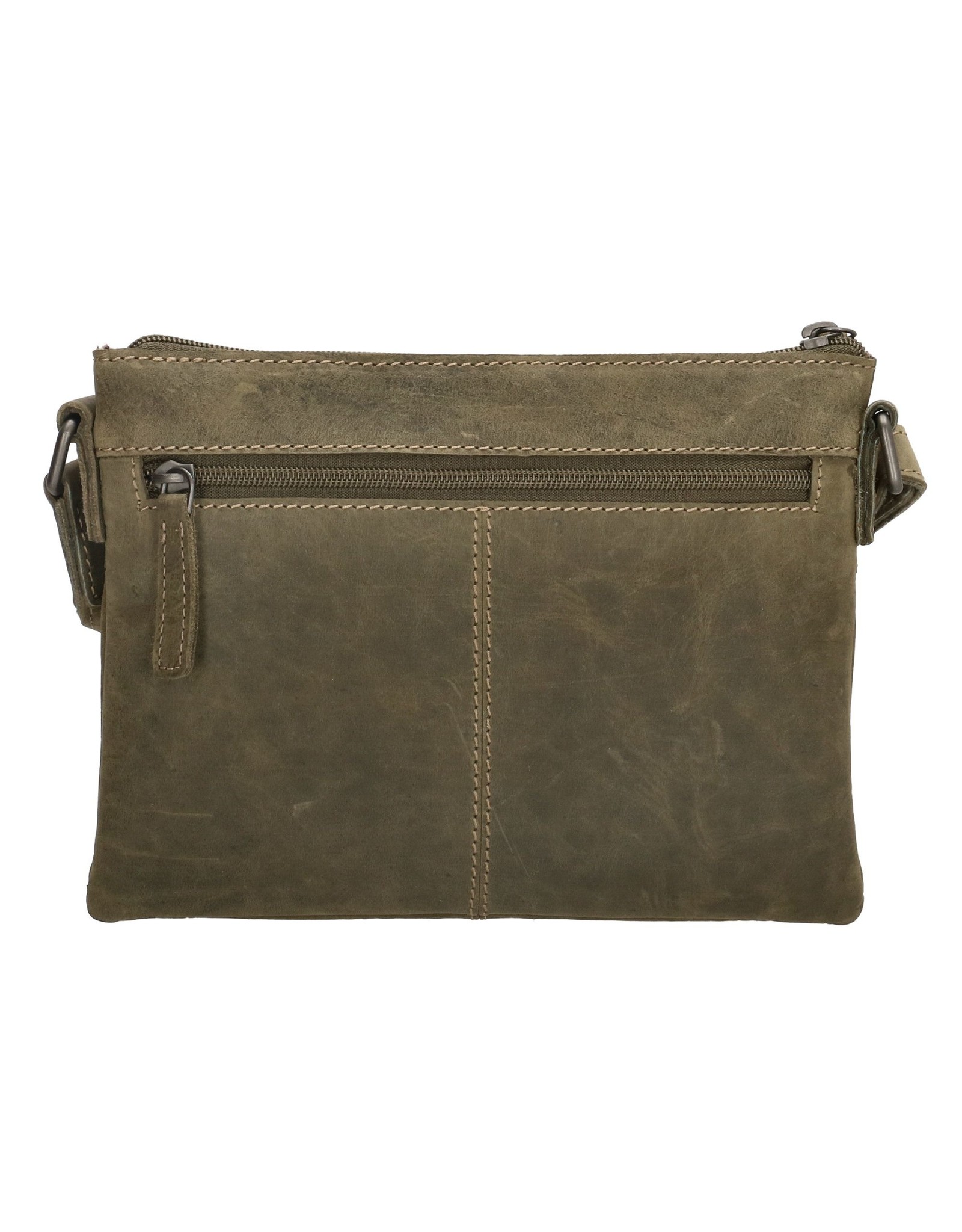 Hide & Stitches Leather bags - Hide & Stitches Shoulder bag with Phone pocket olive green