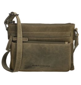 Hide & Stitches Hide & Stitches Shoulder bag with Phone pocket olive green