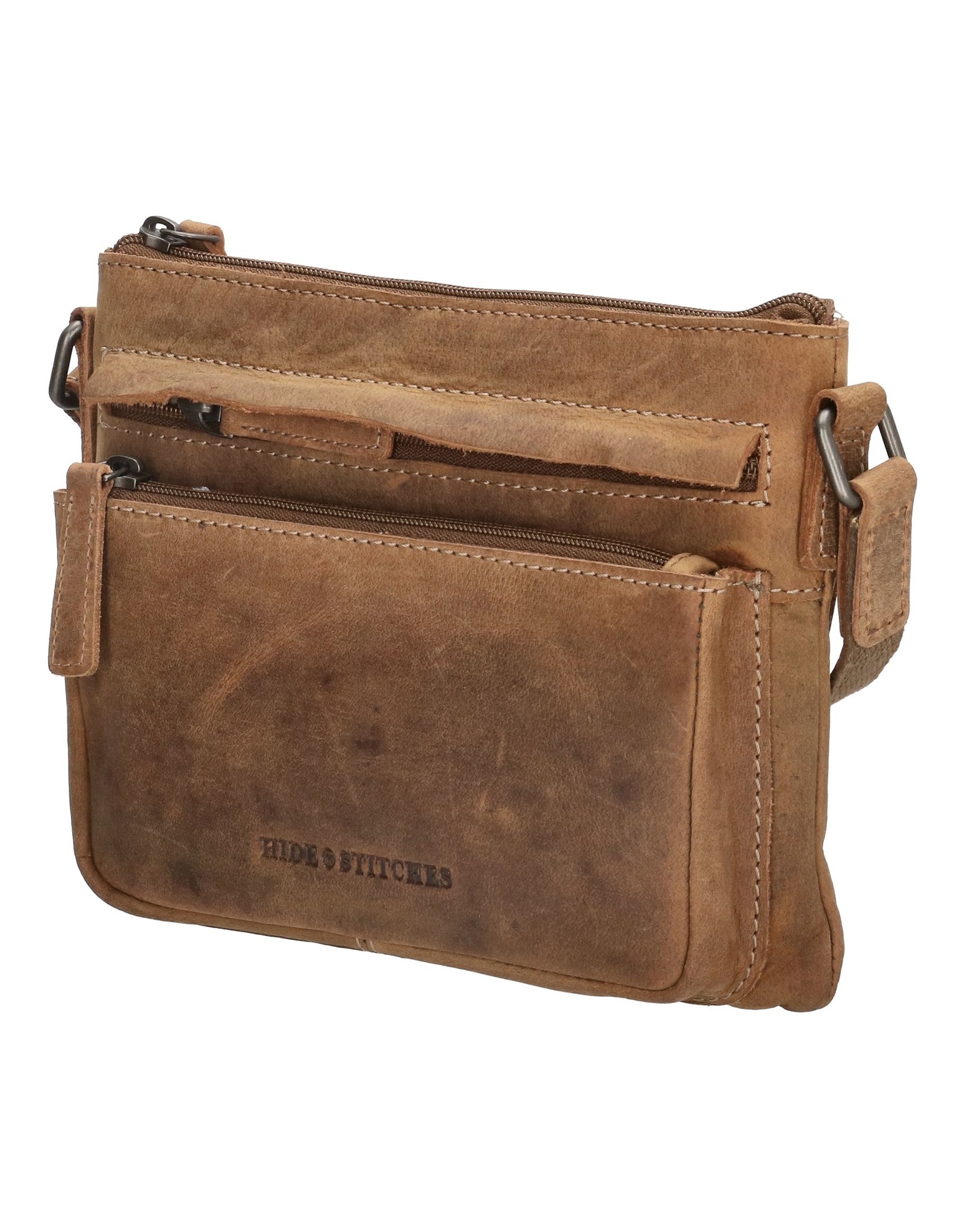 Hide & Stitches Leather bags - Hide & Stitches Shoulder bag with Phone pocket brown