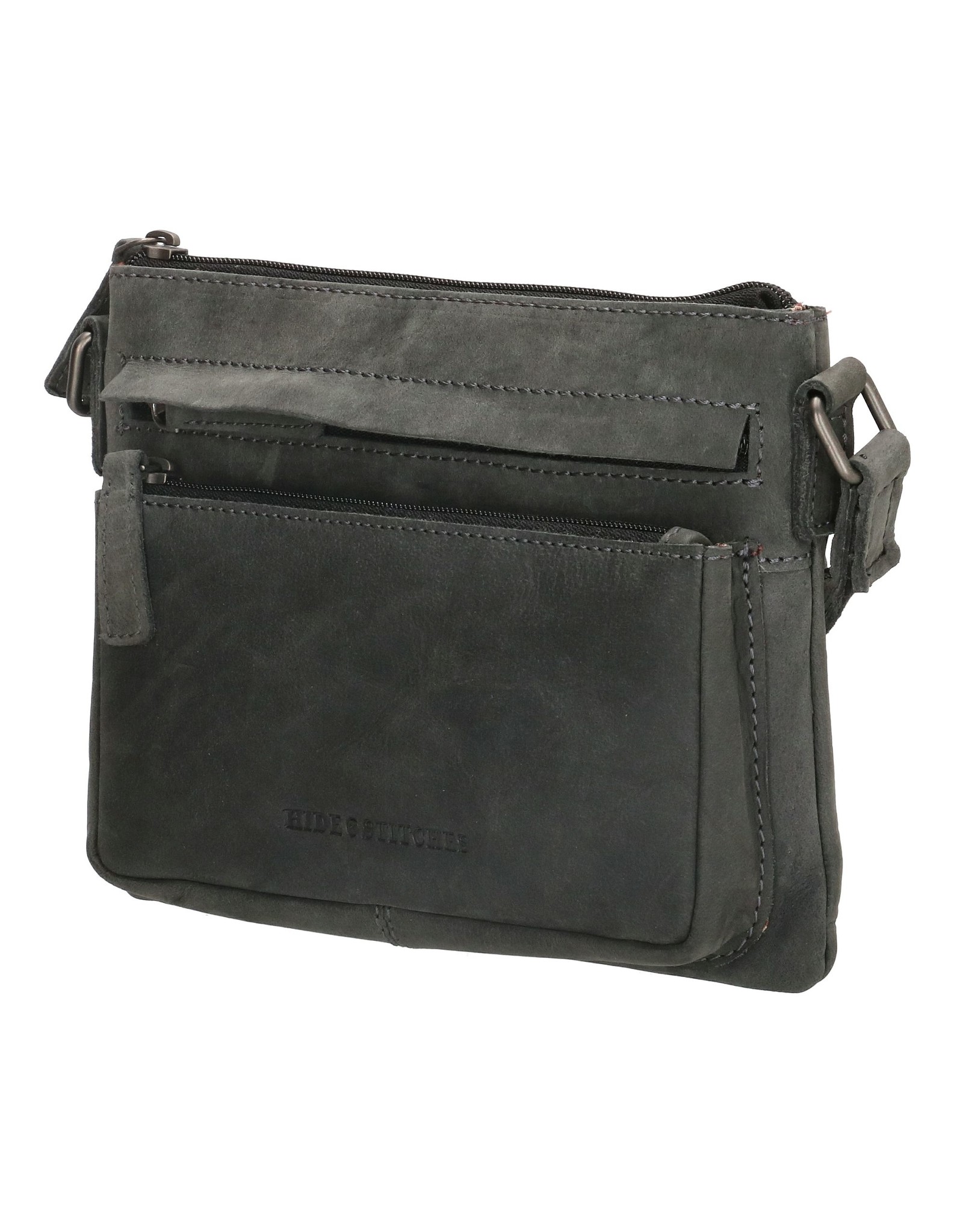 Hide & Stitches Leather bags - Hide & Stitches Shoulder bag with Phone pocket black