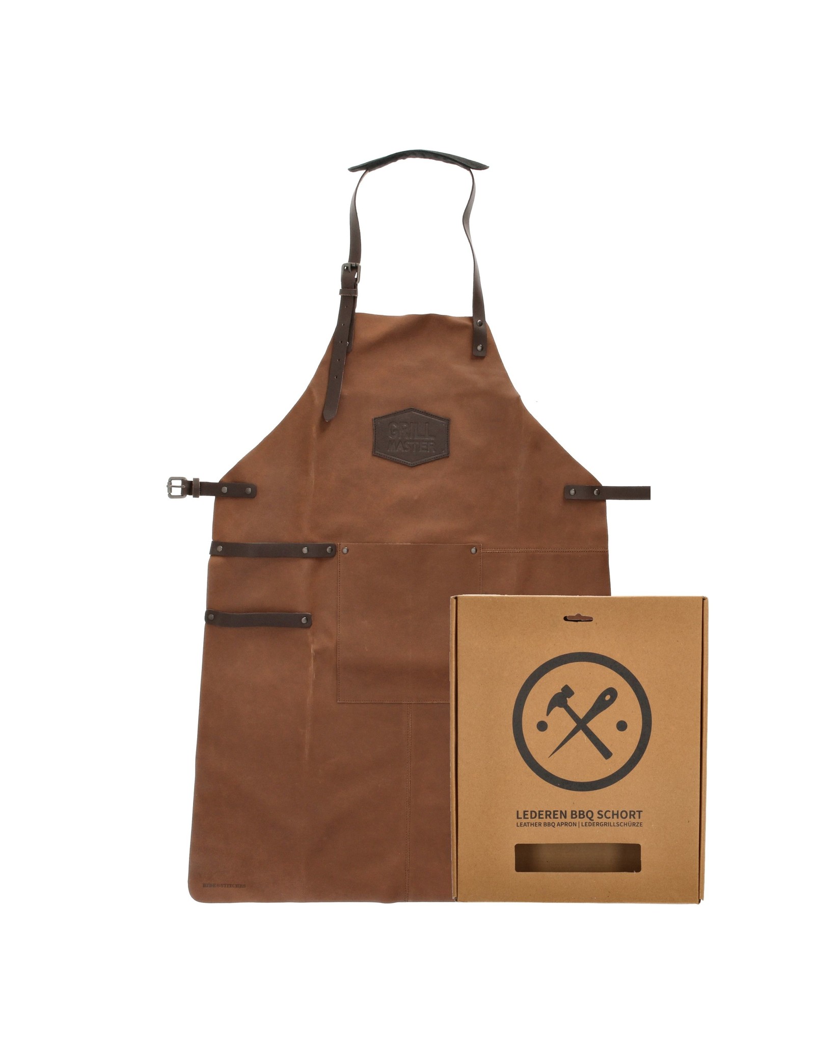 Hide & Stitches Leather belts and buckles - Hide & Stitches Leather Barbecue / Grill Apron cognac