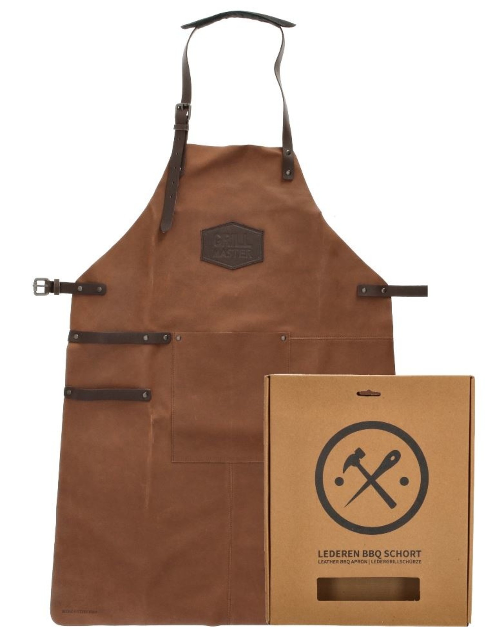 Hide & Stitches Leather belts and buckles - Hide & Stitches Leather Barbecue / Grill Apron cognac