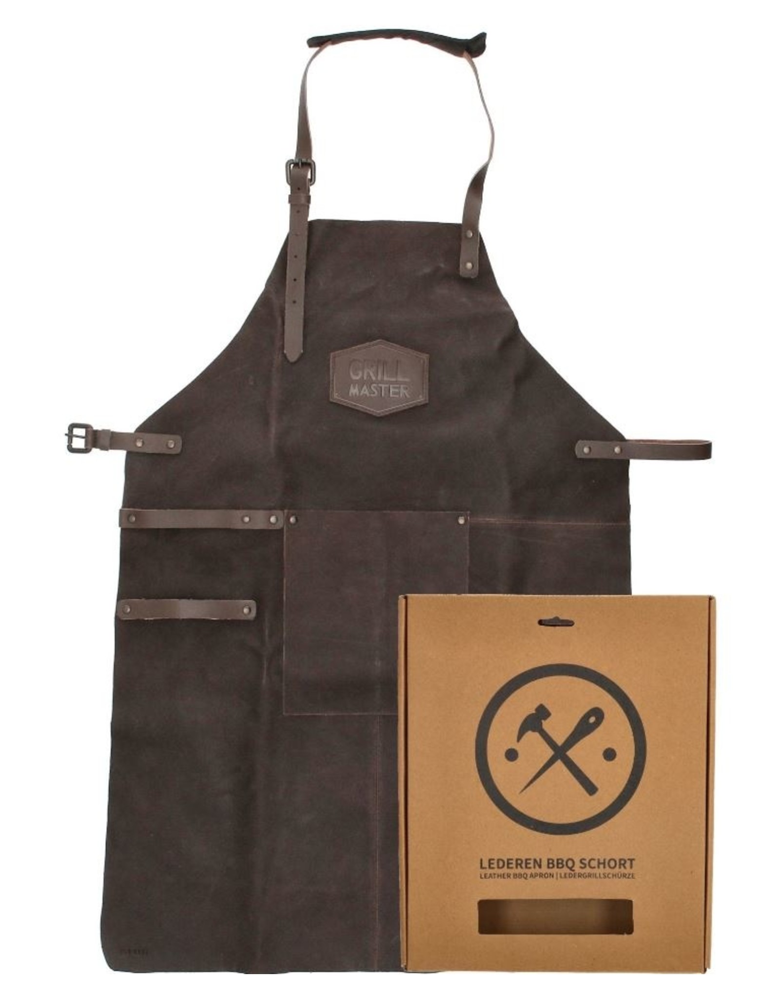 Old West Leather belts and buckles - Hide & Stitches Leather Barbecue / Grill Apron dark brown