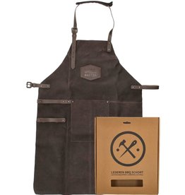 Old West Hide & Stitches Leather Barbecue / Grill Apron dark brown