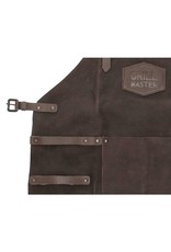 Old West Leren riemen en buckles - Hide & Stitches Leren Barbecue / Grill Schort donkerbruin