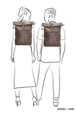 Hide & Stitches Leather backpacks  and leather shoppers - Hide & Stitches Rolltop Backpack 13,3 inch taupe