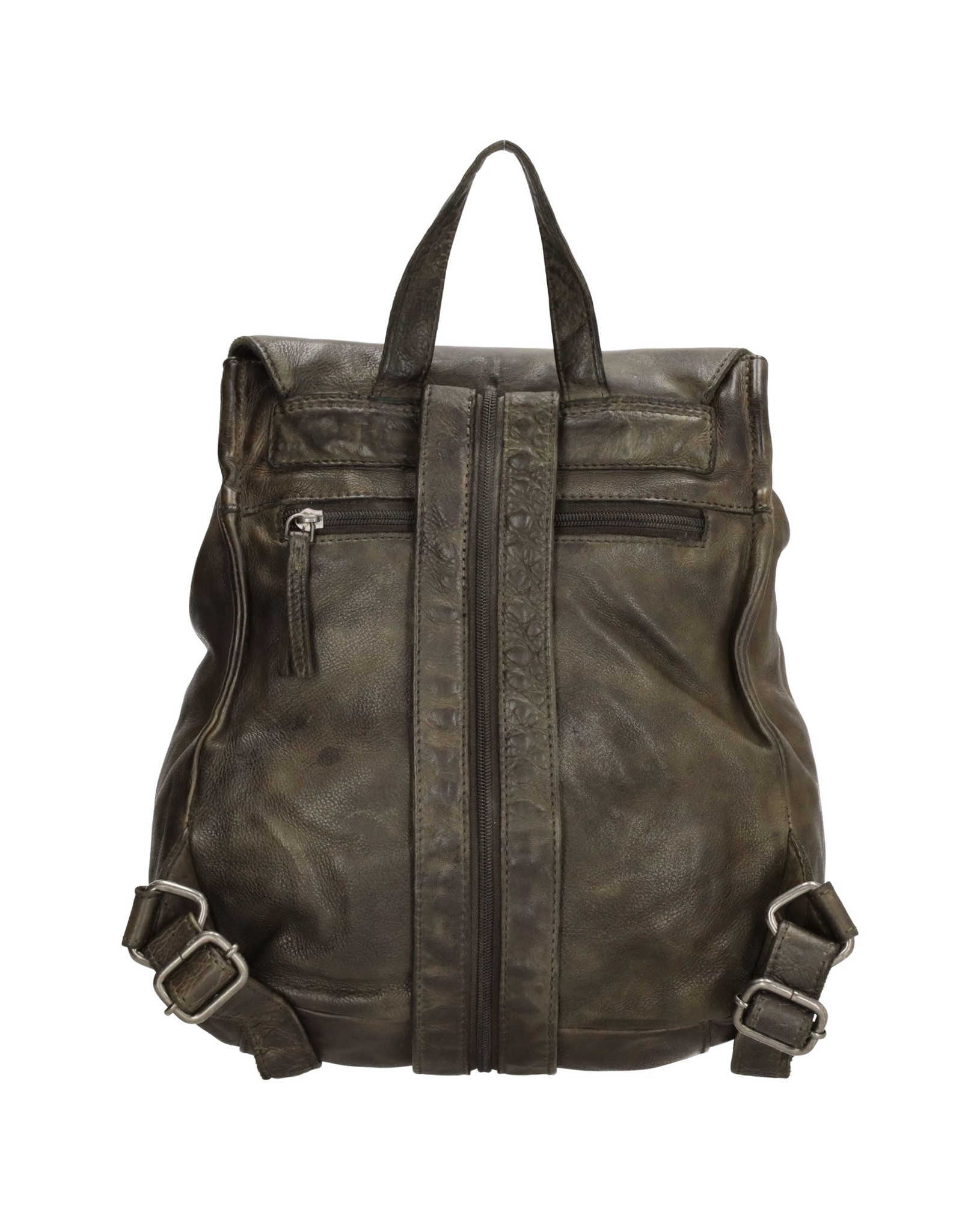 Hide & Stitches Leather backpacks Leather shoppers - Leather Hide & Stitches Paint Rock Backpack olive green