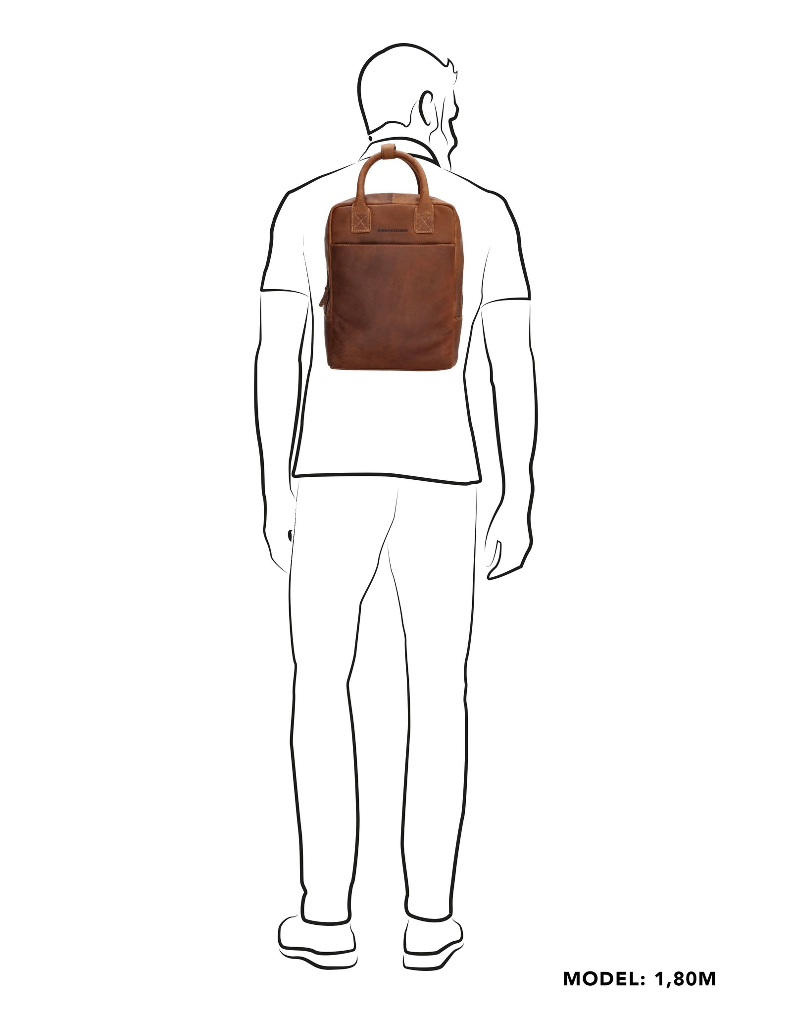 Hide & Stitches Leather backpacks Leather shoppers - Hide & Stitches Japura Backpack 13,3 inch cognac