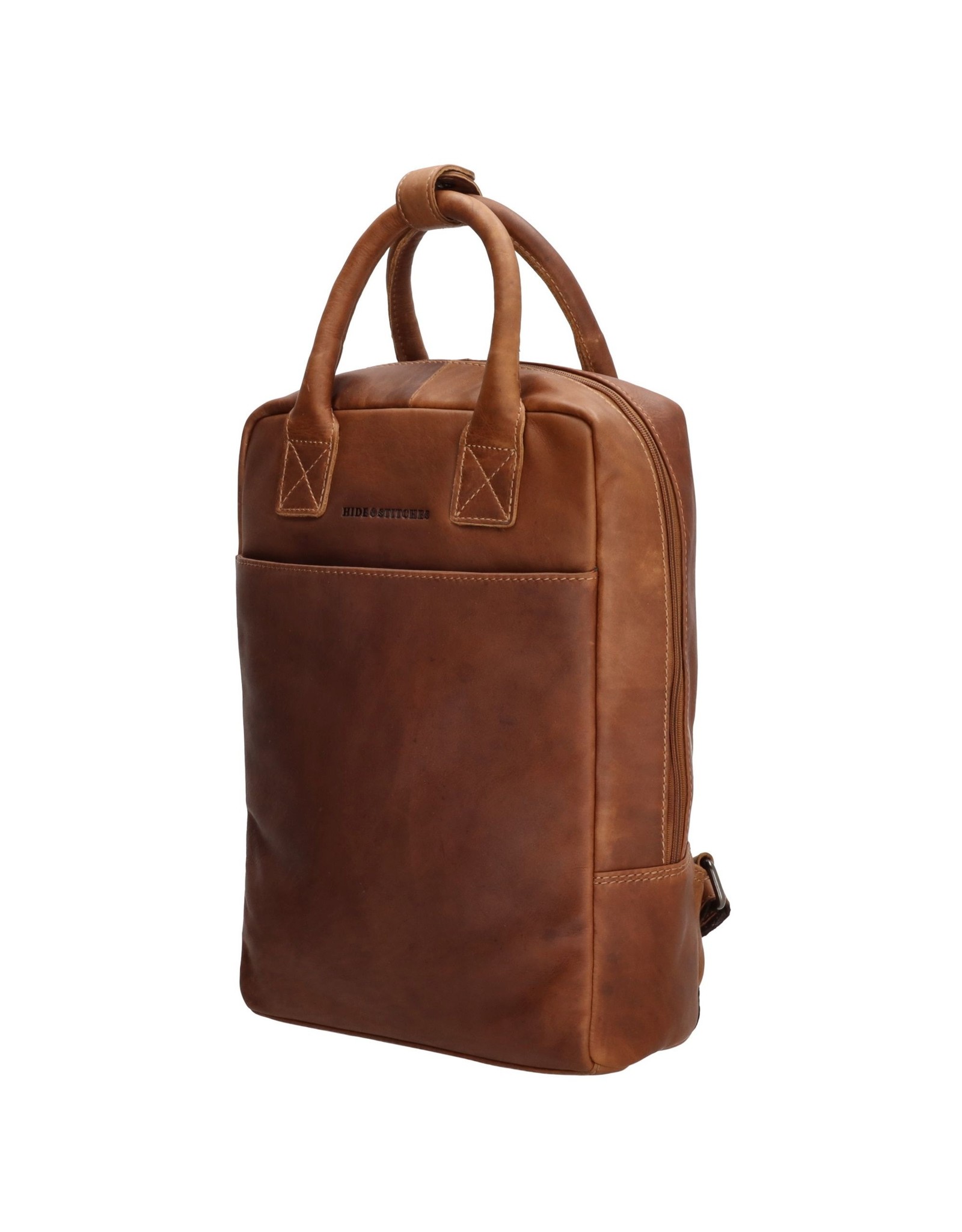 Hide & Stitches Leren rugzakken Leren shoppers - Hide & Stitches Japura Rugzak 13,3 inch cognac