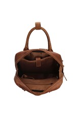 Hide & Stitches Leren rugzakken Leren shoppers - Hide & Stitches Japura Rugzak 13,3 inch cognac