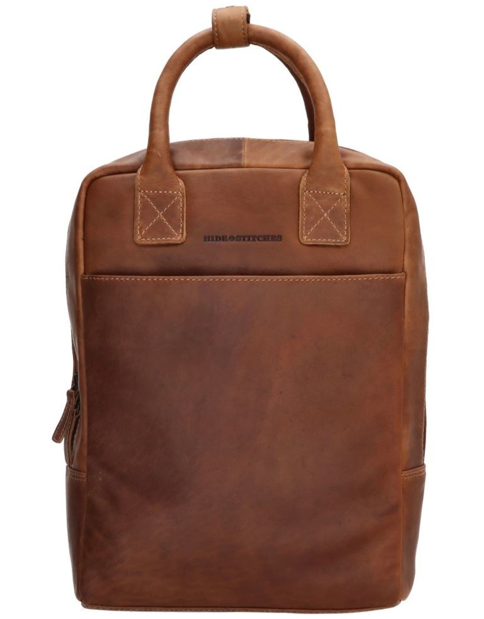 Hide & Stitches Leren rugzakken Leren shoppers - Hide & Stitches Japura Rugzak 13,3 inch cognac